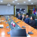 A delegation of the Human Rights Commission of the Maldives call on Minister of State for Law & Justice Barrister Aqeel Malik at the Ministry of Human Rights, to discuss bilateral cooperation in human rights. NCHR Chairperson Rabiya Javeri Agha and Secretary MoHR Abdul Khalique Shaikh are also present