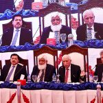 Federal Minister for Board of Investment Qaiser Ahmed Sheikh addressing the 1st Africa Diplomatic and Economic Conference 2026, at local hotel