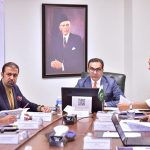 Adviser to the Prime Minister on Privatisation and Chairman Privatisation Commission, Muhammad Ali chairing the Privatisation Commission Board meeting