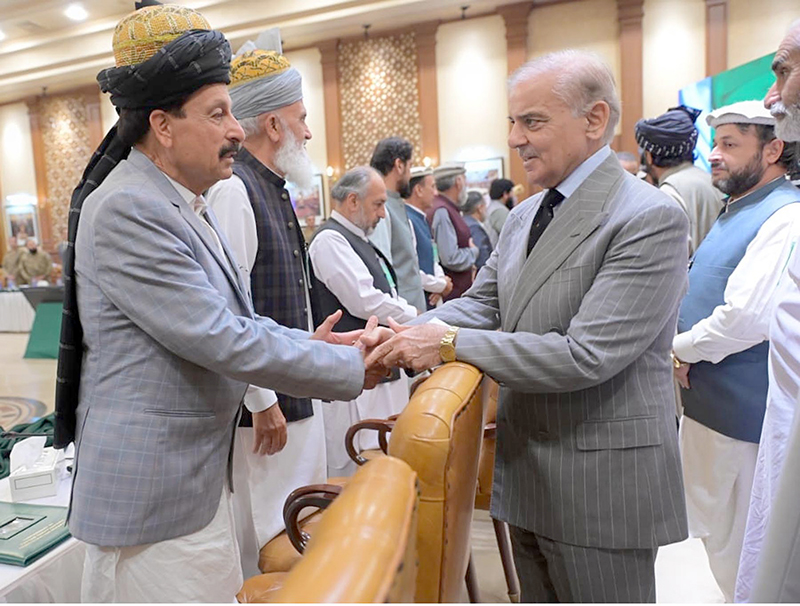 Prime Minister Muhammad Shehbaz Sharif meets members of the Area Representative Development Council