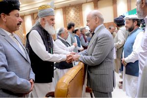 Prime Minister Muhammad Shehbaz Sharif meets members of the Area Representative Development Council