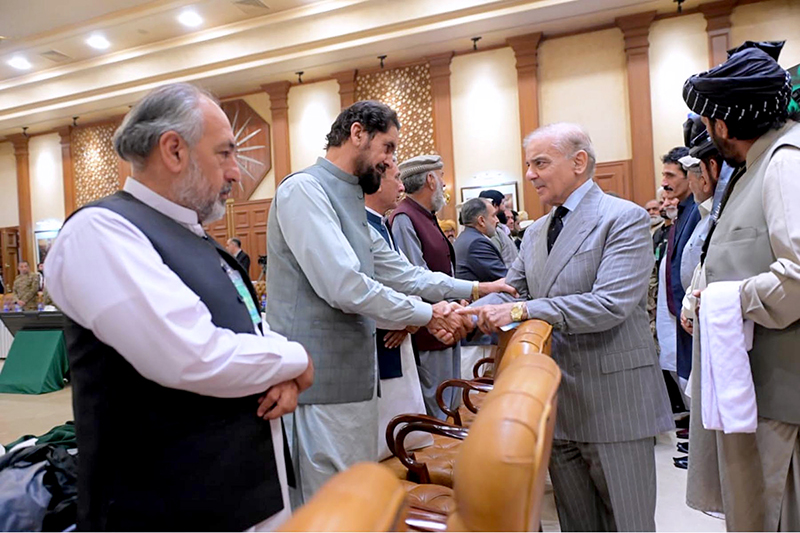 Prime Minister Muhammad Shehbaz Sharif meets members of the Area Representative Development Council