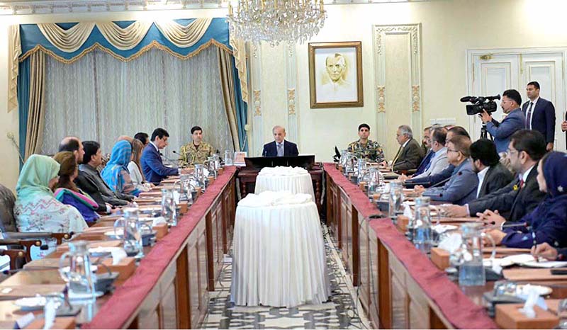 A delegation of Mutehda Qaumi Movement meets with Prime Minister Muhammad Shehbaz Sharif