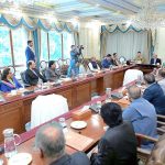 A delegation of Mutehda Qaumi Movement meets with Prime Minister Muhammad Shehbaz Sharif