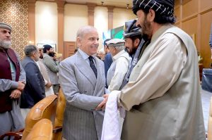 Prime Minister Muhammad Shehbaz Sharif meets members of the Area Representative Development Council
