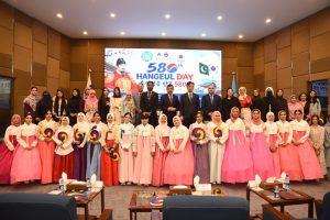 NUML lights up with Korean spirit on 580th Hangul Day