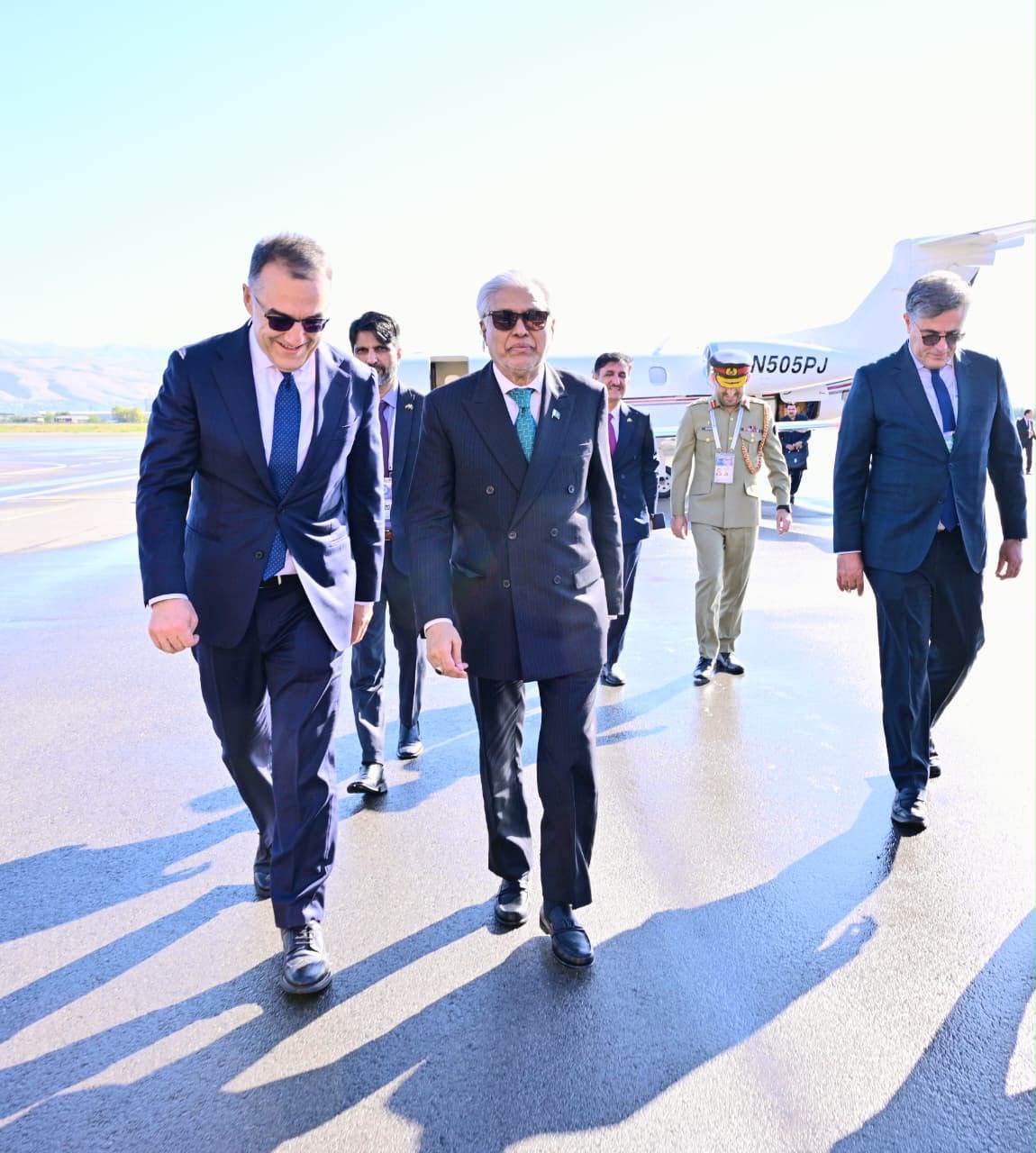 DPM/FM Dar arrives in Dushanbe to attend SCO-CHG